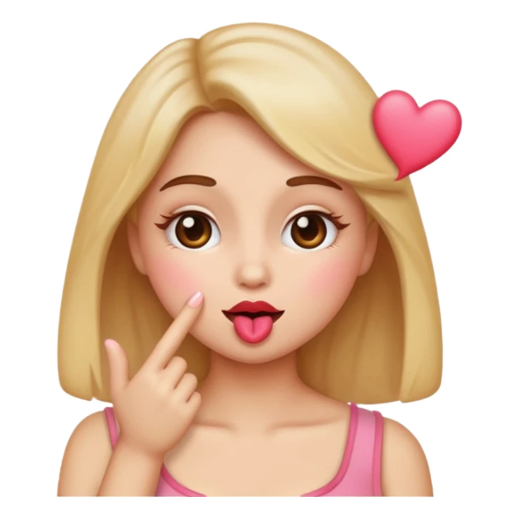 Flirty emoji, blowing a kiss, romantic and sweet sticker