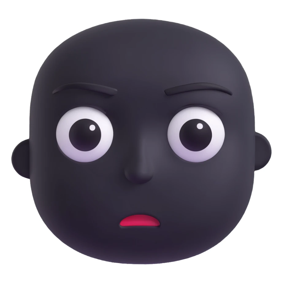 sad face, frowning, watery eyes sticker