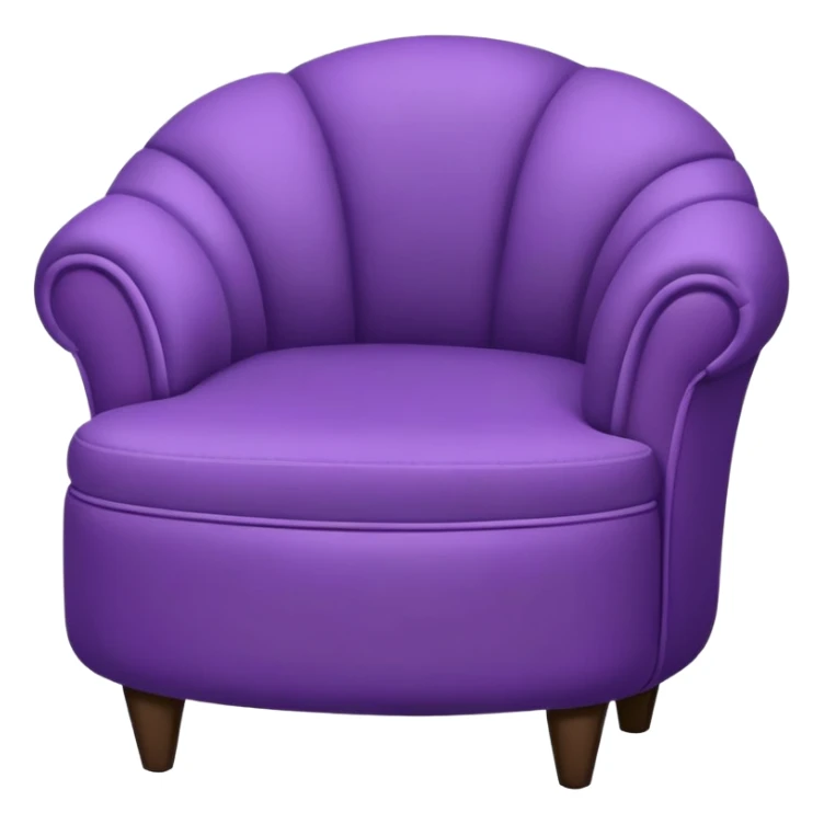 Ottoman bag chair purple  sticker