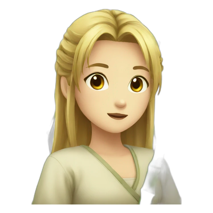 Bamboo girl anime sticker