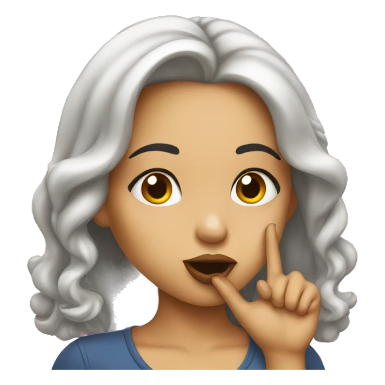 Girl blowing a kiss  sticker