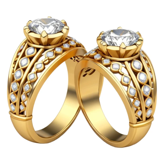 two ndian engagements rings next to each other sticker