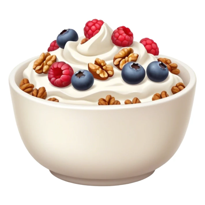 Skyr with berries and peeled walnuts sticker