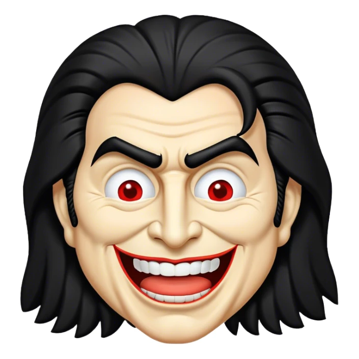 Gene Simmons kiss happy face sticker