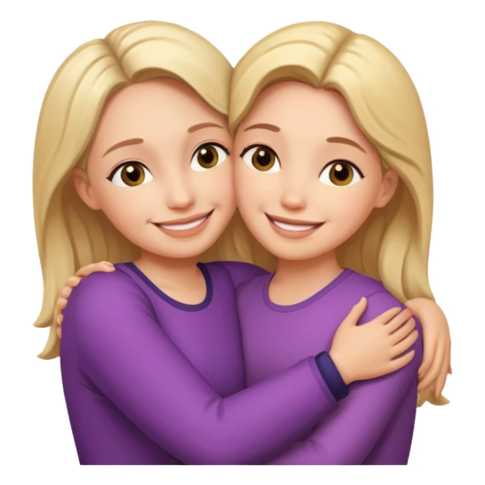 Mother and daughter love sticker