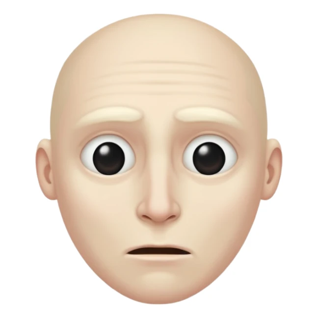 volto magro e di carnagione pallida senza il naso sticker