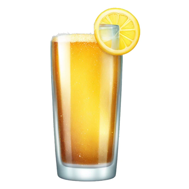 Sparkling drink in tall glass with sparkles sticker