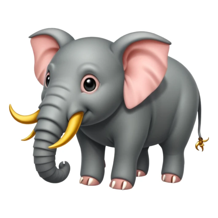 Pig, elephant, scorpion combination animal sticker