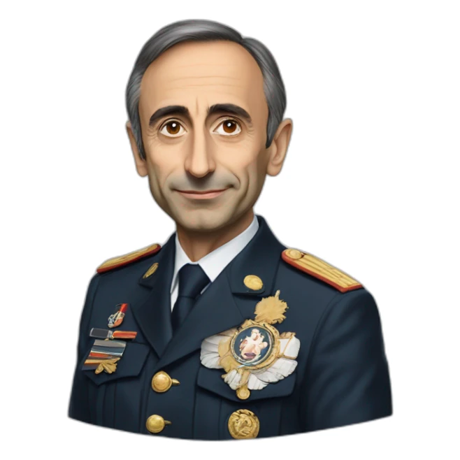 ÉRIC ZEMMOUR president français militaire sticker