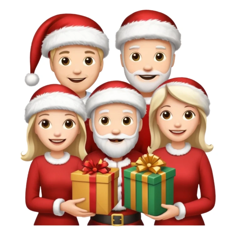 Family Christmas  3 woman’s 2 mans white people  sticker