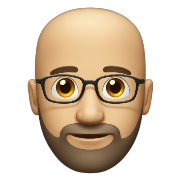 Man with a Little baldness and glass and a Little beard  sticker