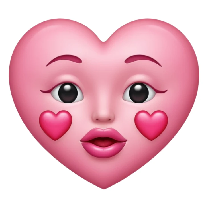 Heart shaped kiss emoji sticker