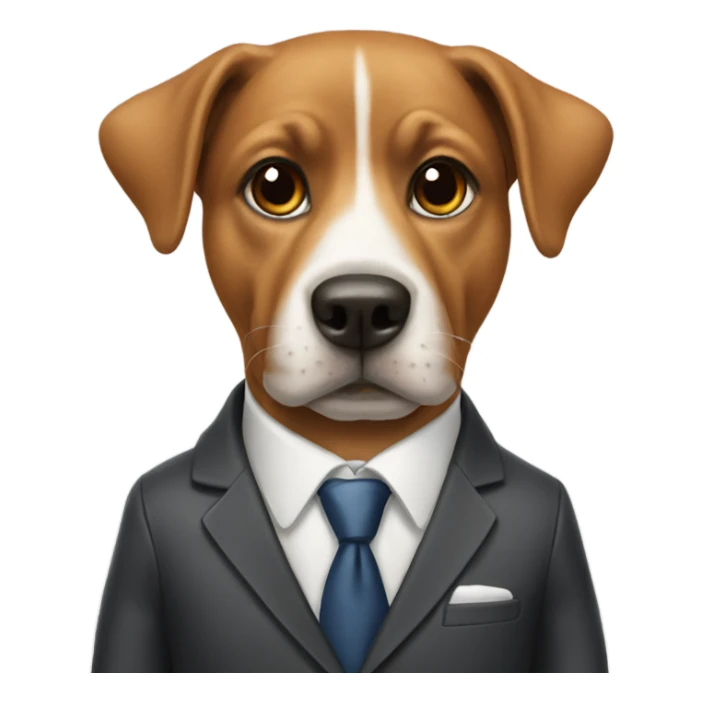 dog wearing suit  sticker