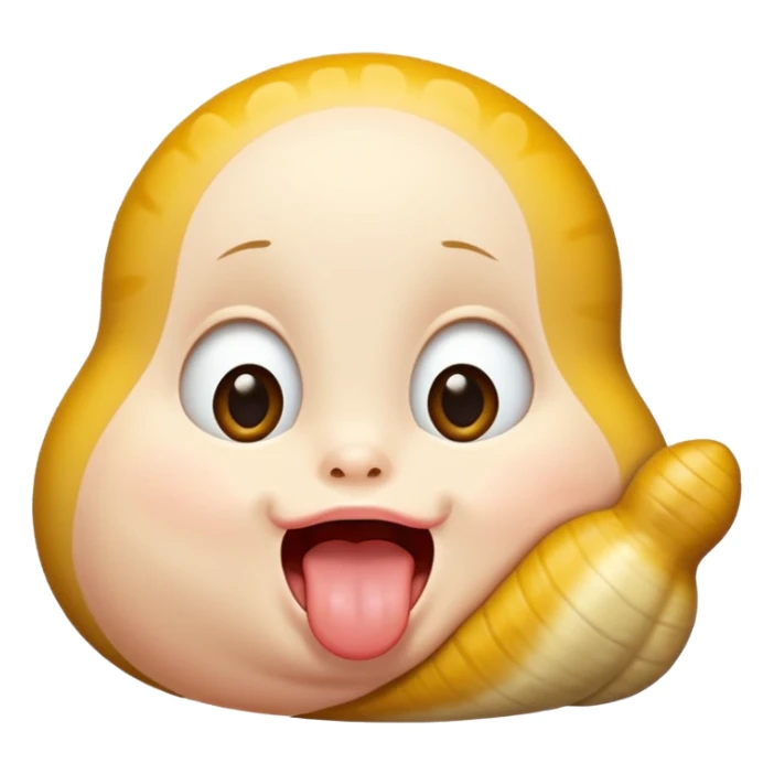 sticking out tongue like a slug toddler sticker