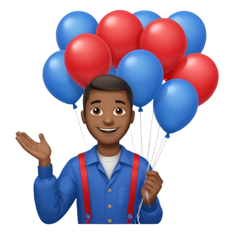 Street Balloon Seller black man  sticker