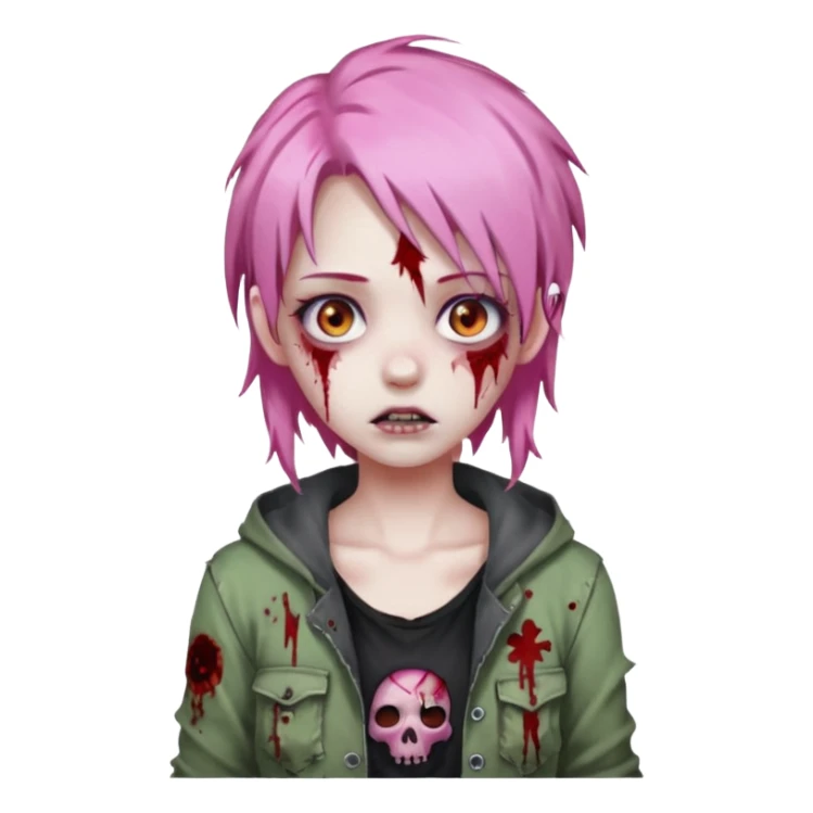 Anime Pink ZombieGirl She/Her sticker