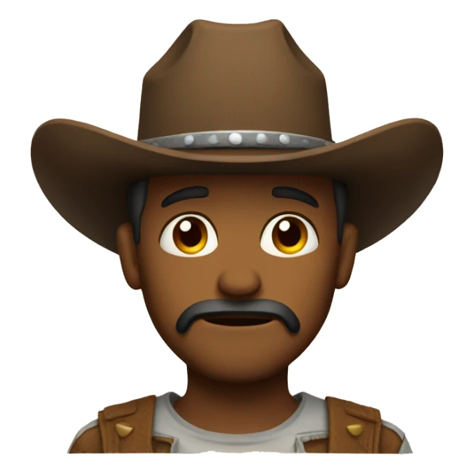 sad cowboy sticker