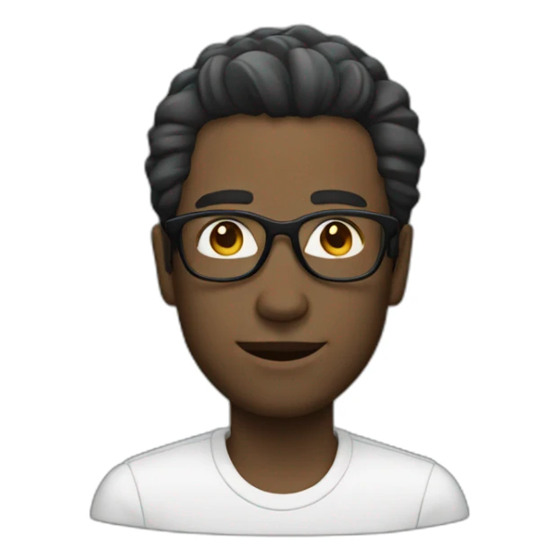 man with white glasses sticker