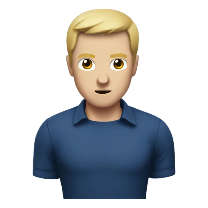 White Man in dark blue shirt ready to fight  sticker