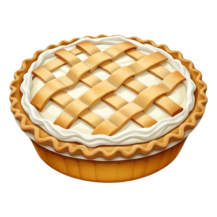 Apple pie with lots of white frosting sticker