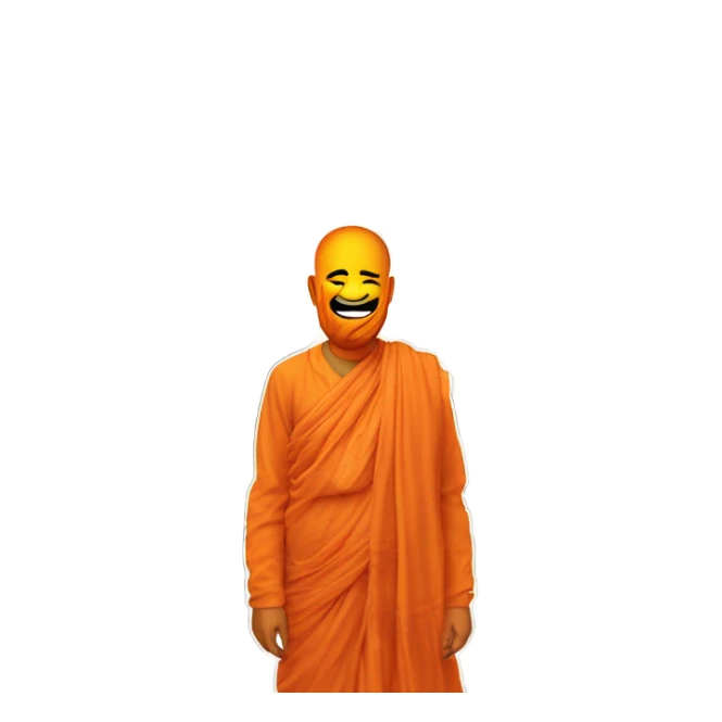 Haridwar ashram in orange next to overpass motorway sticker