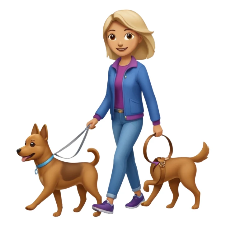 Woman walk with dog sticker