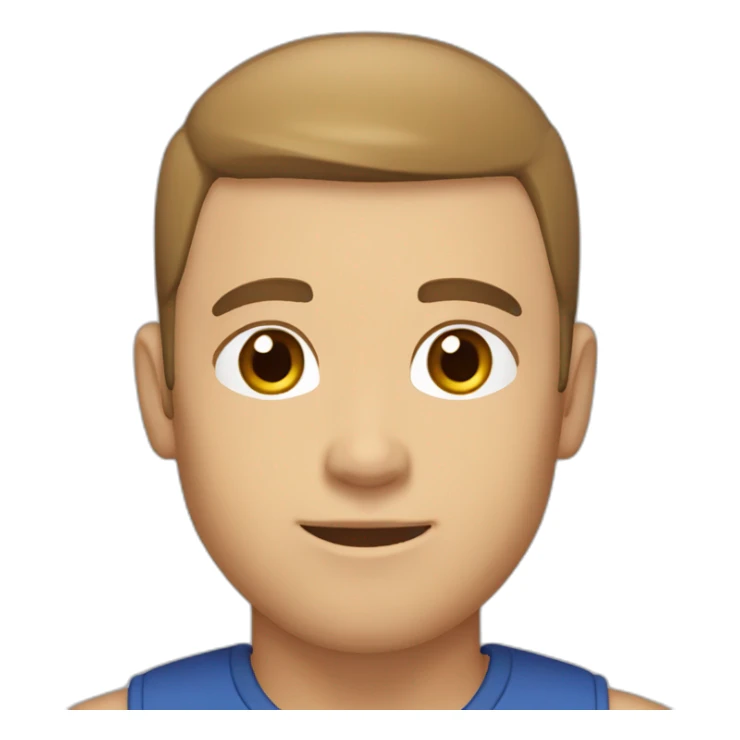 light brown haired man, hair parted, shaved side hair, with brown eyes and light stubble sticker