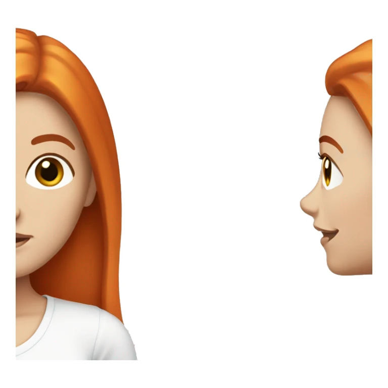 white girl very red hair not orange sticker