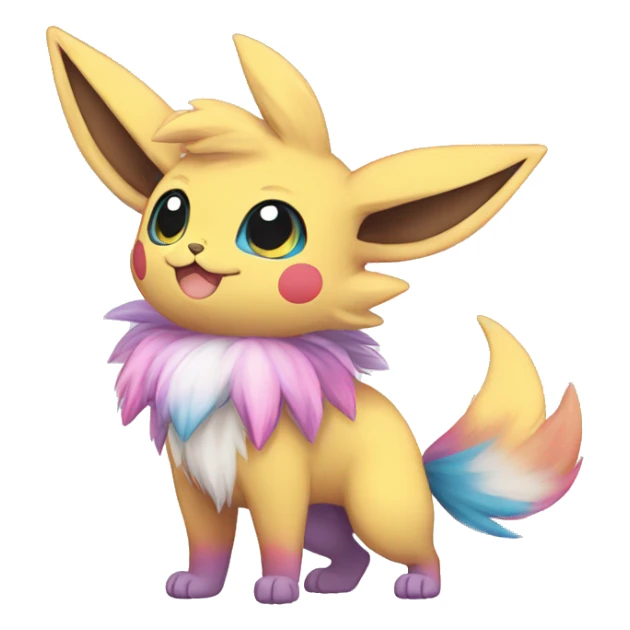 Colorful Kawaii Eeveelution-Cute-Pokémon-fusion full body sticker