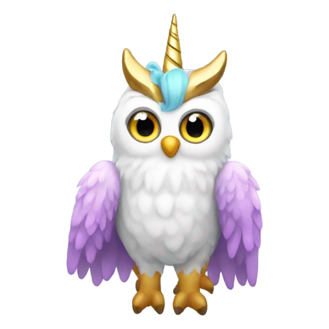 Owl unicorn sticker