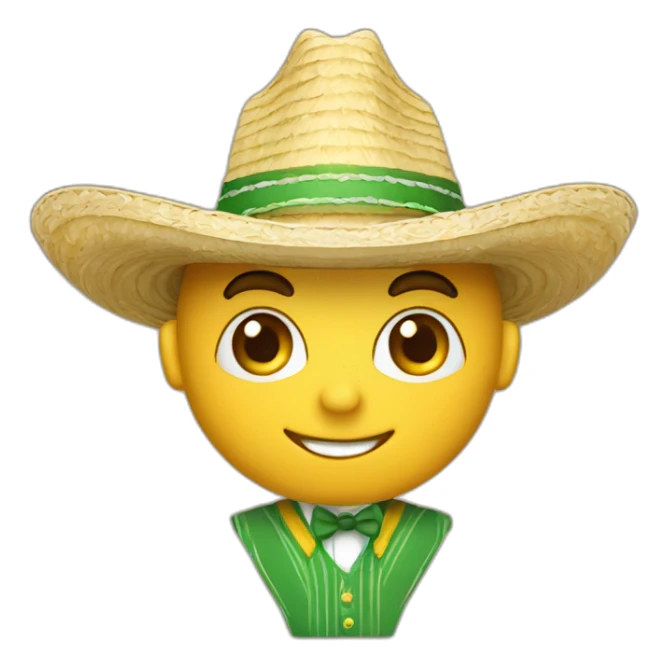 Carita feliz con sombrero de copa sticker