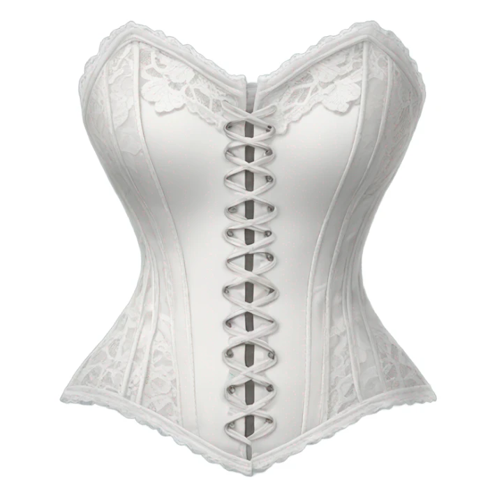 White corset with lace  sticker