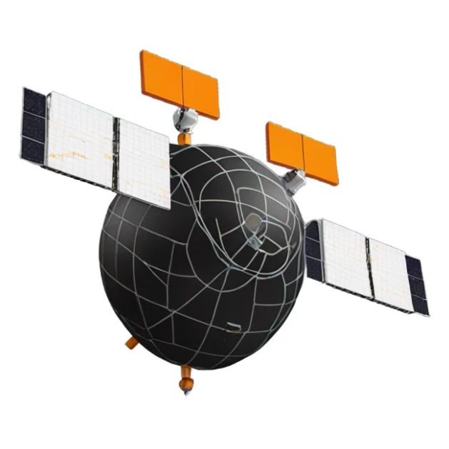 A satellite black and orange using this orang #FC5000 sticker