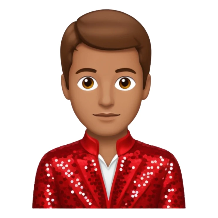 Peter Allen with Brown Hair, Red Sequin Outfit sticker