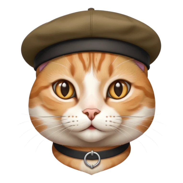 Cat wearing a French gay sticker