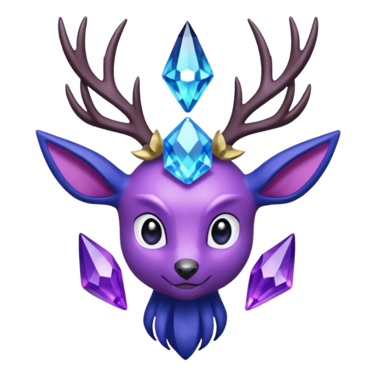 Pokemon legendary cian and purple crystal xerneas sticker