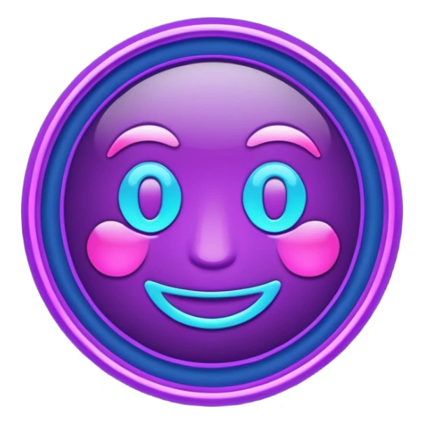 Neon sign 18+ in dark purple and dark blue tones sticker