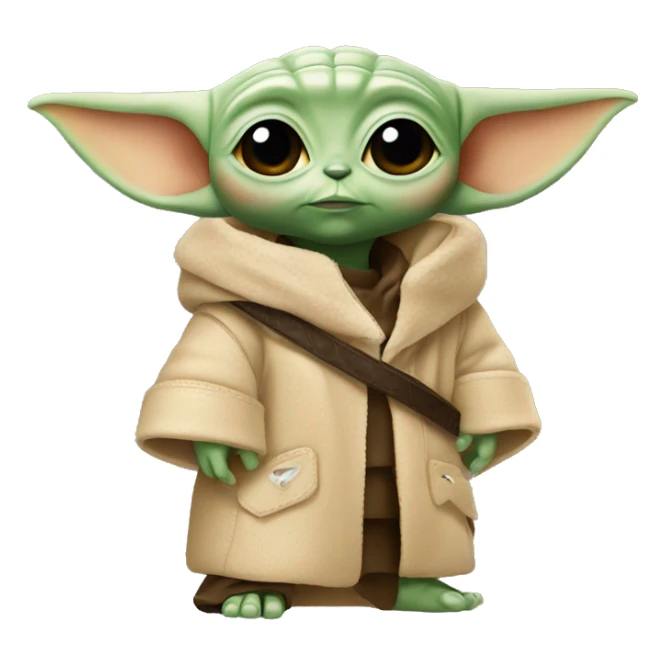 baby yoda in louis vuitton sticker