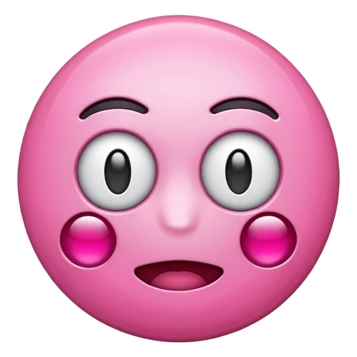me haces un emoji de alerta en rosa tipo 3d ? te paso el código de color FDD2EF sticker
