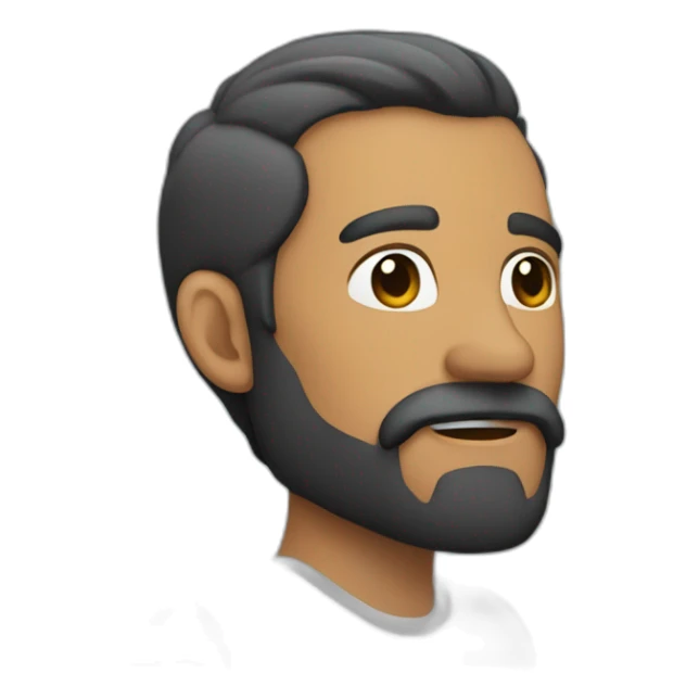 Hombre con barba y calvo muy atractivo sticker