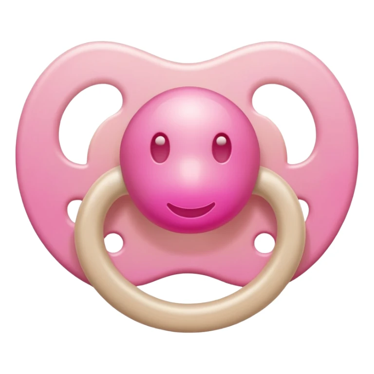 baby pacifier with pink gradient and beige colors sticker