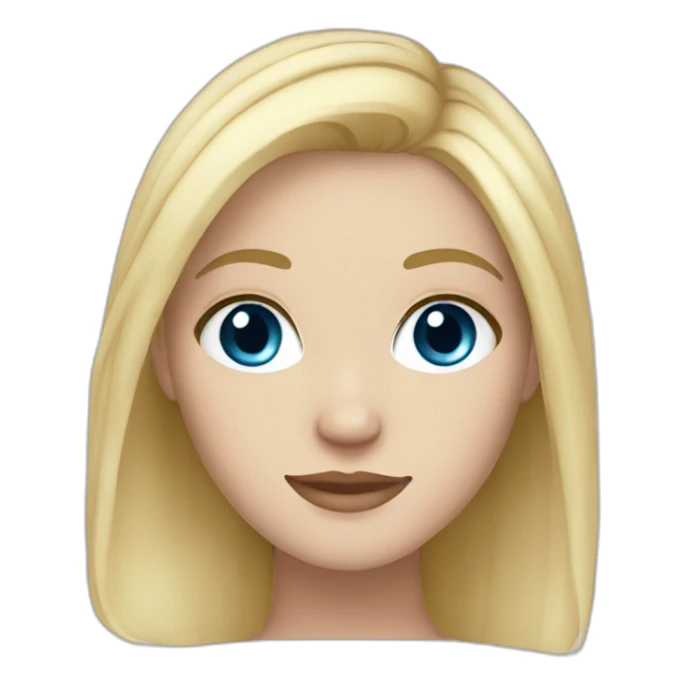 white girl blond hair blue eyes sticker