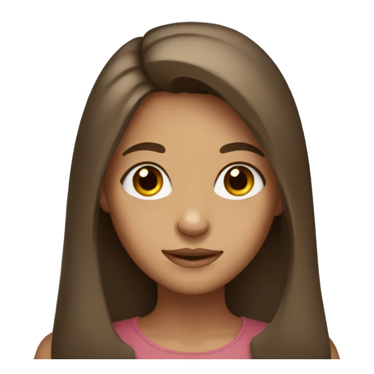 brown-eyed girl with long hair sticker