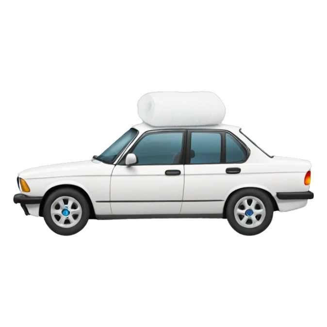 beater of a car BMW with bandages on it sticker