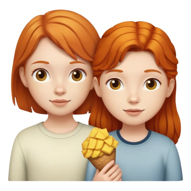 ginger girl with you friend  sticker