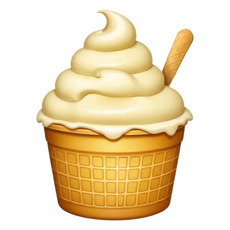 Very big ice cream in tub sticker