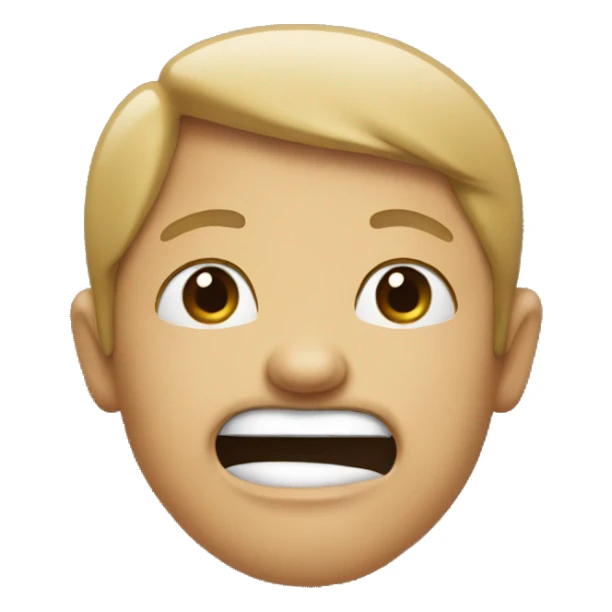 No mouth. Just draw the shape of your face sticker