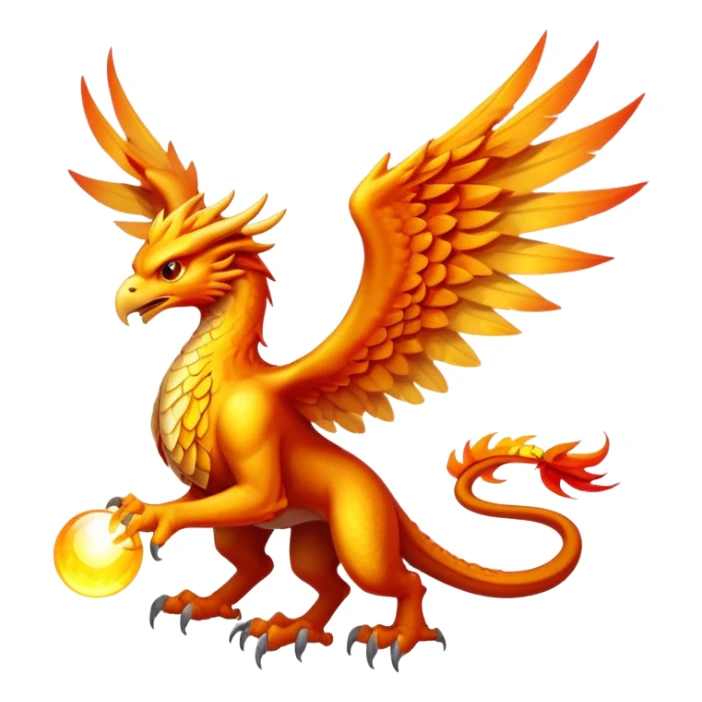 legendary gryphon phenix dragon combination with a legendary beam sticker