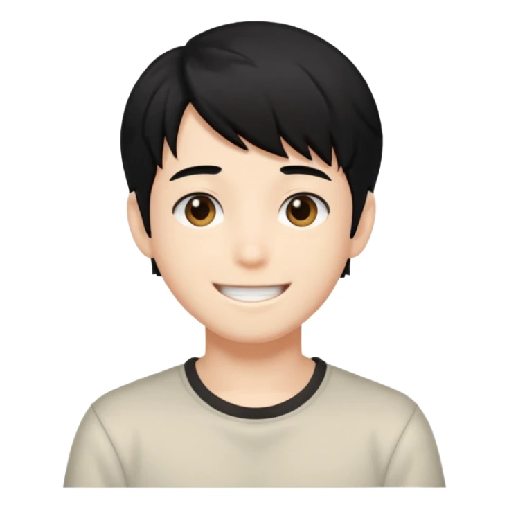 Naruto Anime style happy boy head no band head sticker