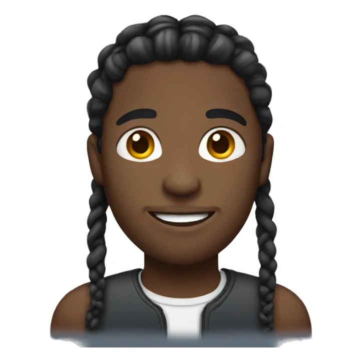 Black male with braids sticker
